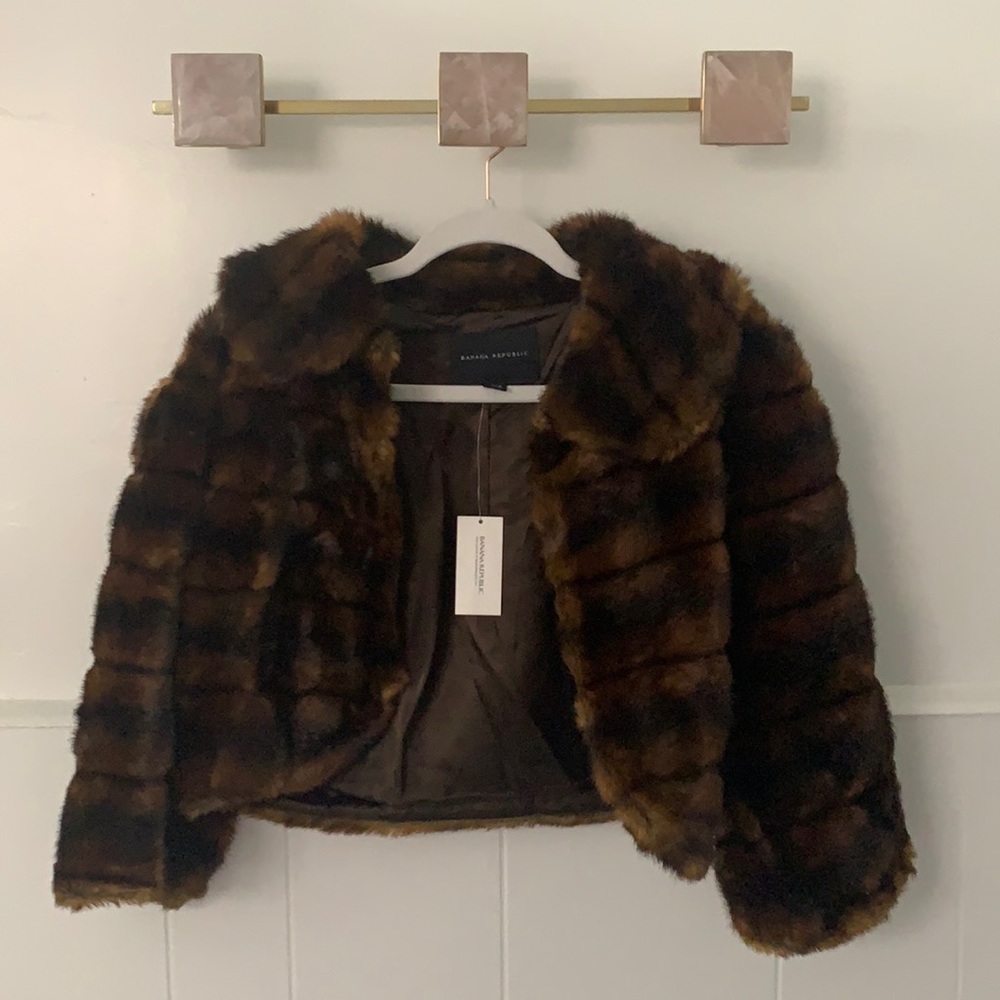 Vintage faux fur cropped jacket